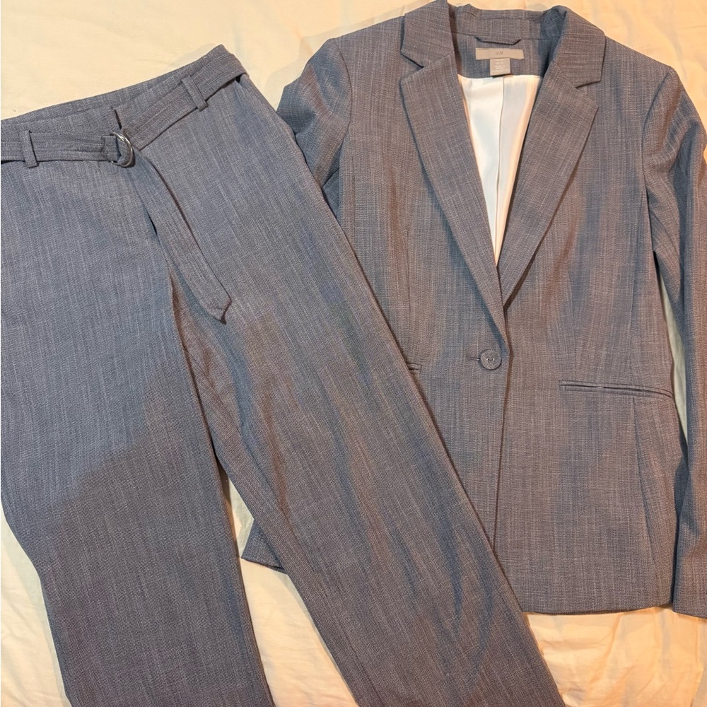 H&M Gray Pantsuit with Tailored Fit